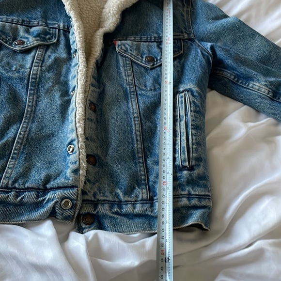 Levis vintage mens jean jacket Sherpa linied size XS made in USA - Picture 9 of 10